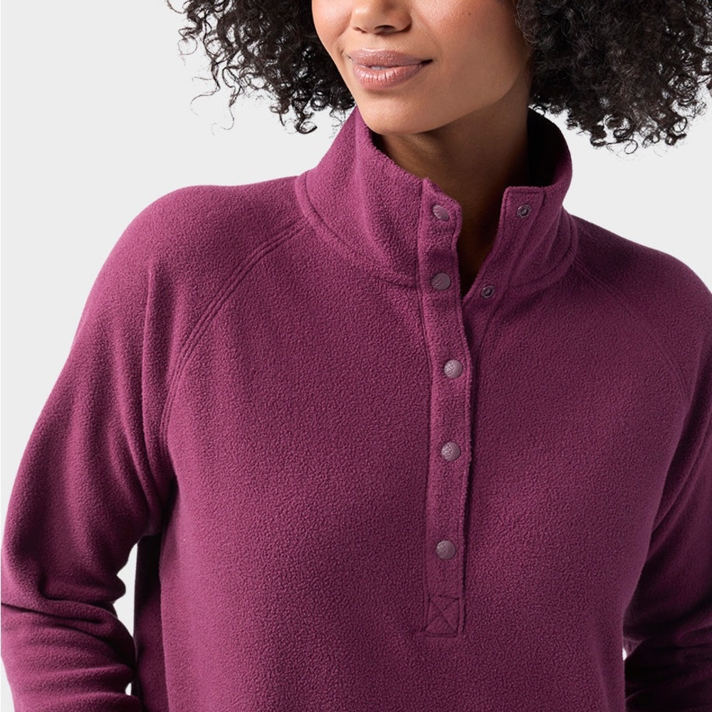 Stio women’s Turpin fleece snap pullover aubergine